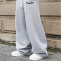 Oversized Relaxed-Fit “Freedom” Sweatpants